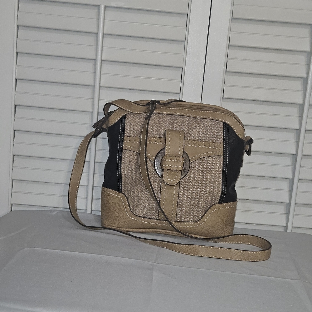 B.O.C Stylish Tan and Navy Women's Bag